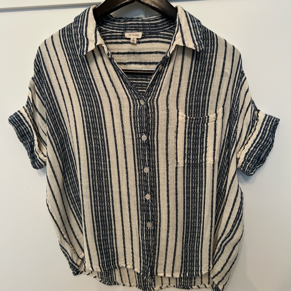 Striped Button-Up Shirt